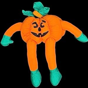 Pumpkin Parachute Plush Vintage Shelf Sitter, Halloween Decor Collectible